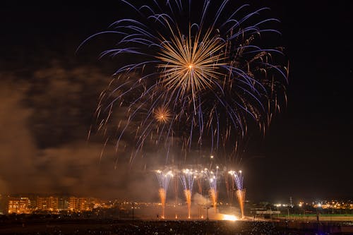 A Fireworks Display at Night