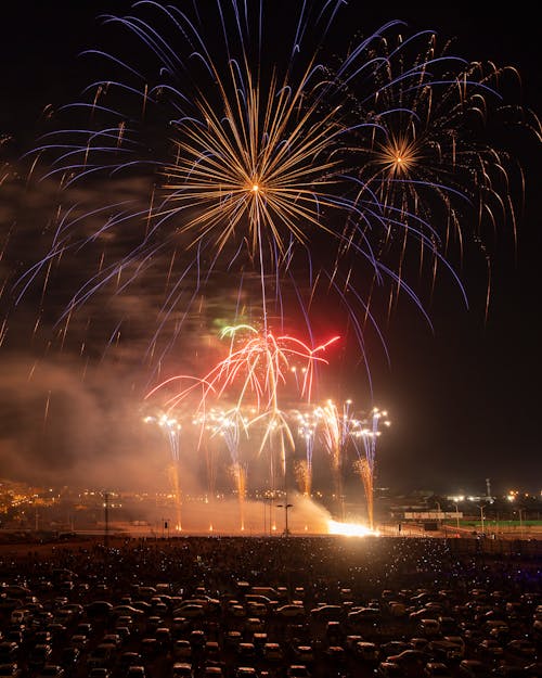 A Fireworks Display at Night