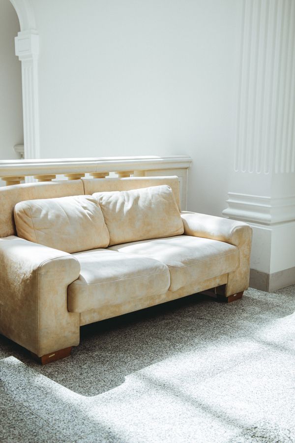 Ochre two-seat sofa