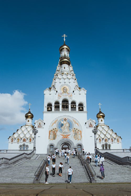 东正教教堂, 全圣教堂, 垂直拍摄 的 免费素材图片
