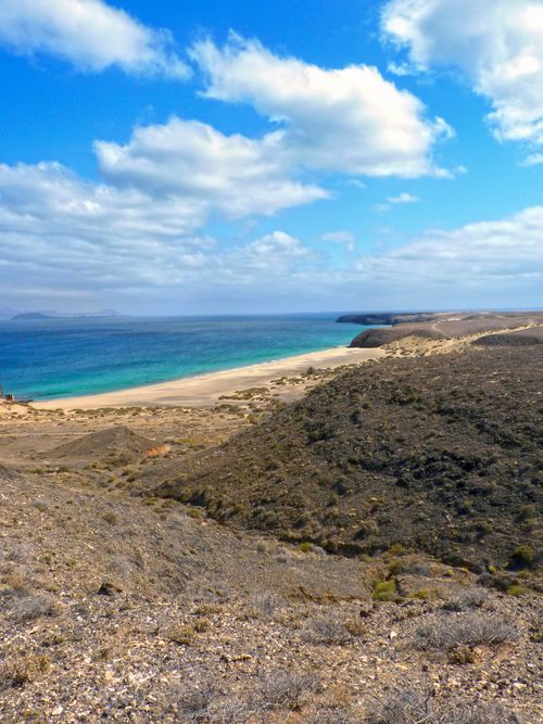 Free Explore the pristine beaches and rugged landscape of Lanzarote's stunning coast. Stock Photo