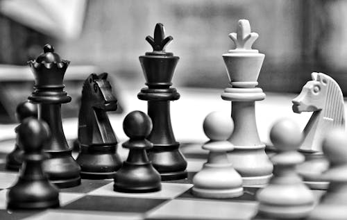 Kostnadsfria Kostnadsfri bild av gråskale, match, schack Stock foto