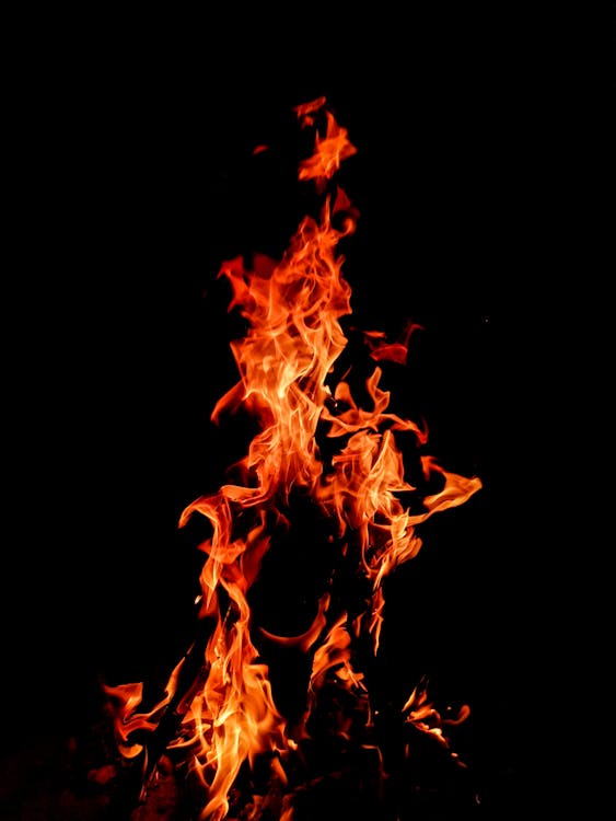 Fire Burning in the Night · Free Stock Photo