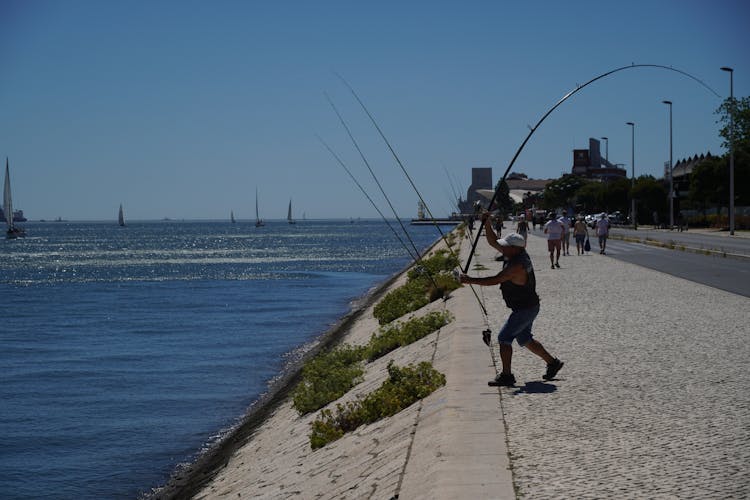 A Man Fishing