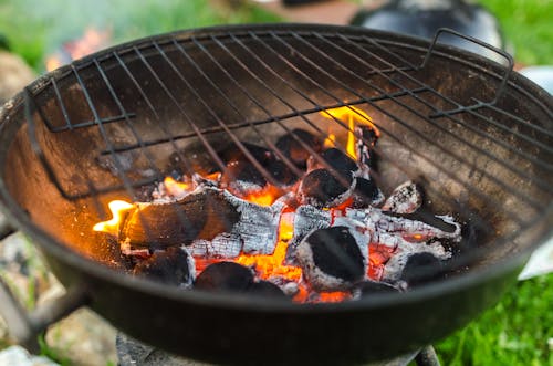 Free Charcoal Is on Burning Stock Photo