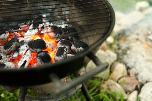 Free Shallow Focus Photography of Burning Charcoals Stock Photo