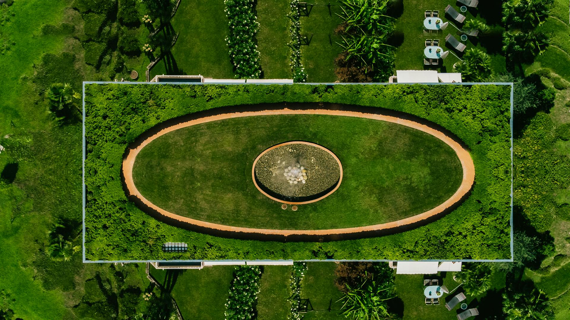 Top View of Garden on Rooftop
