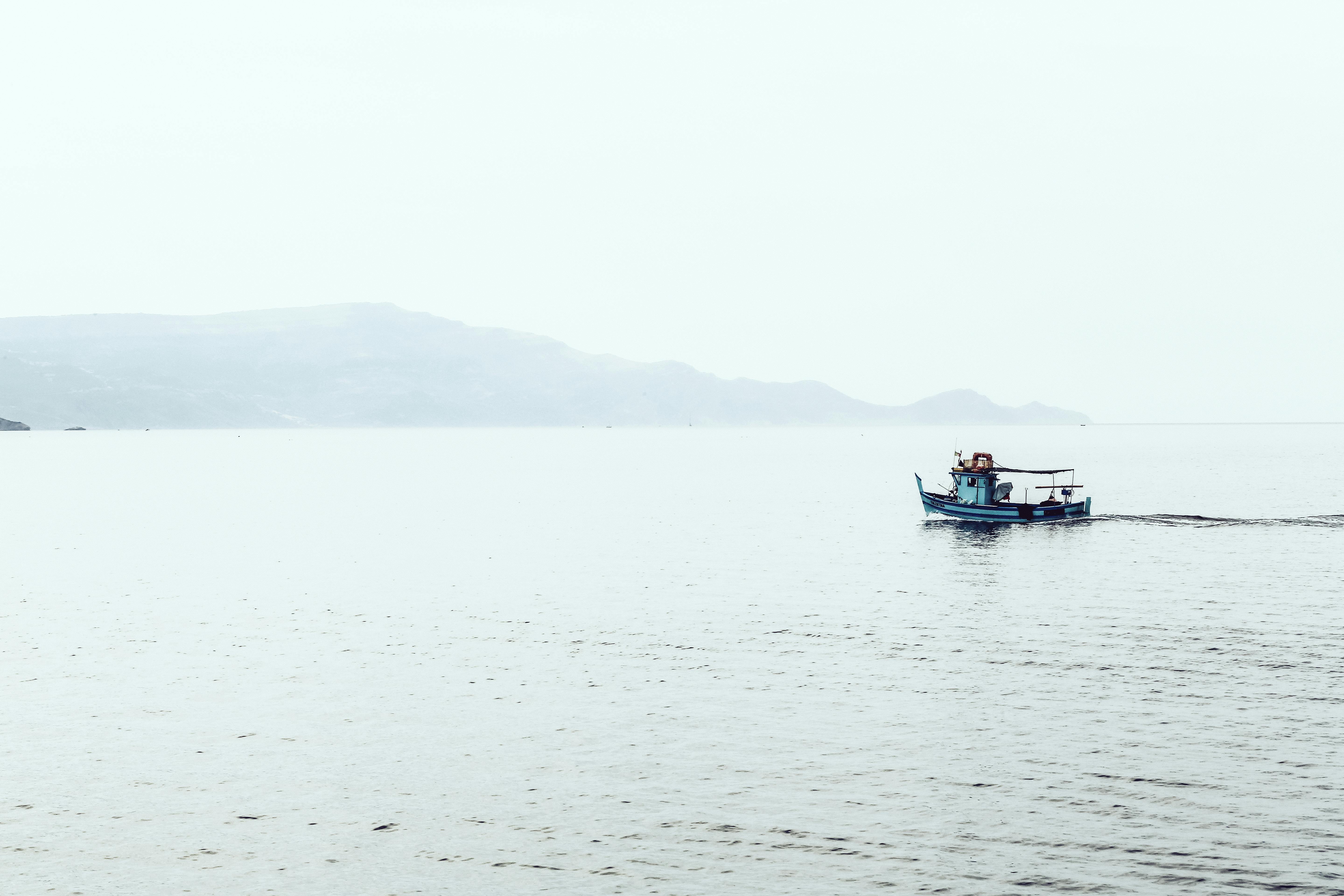 a boat in the ocean