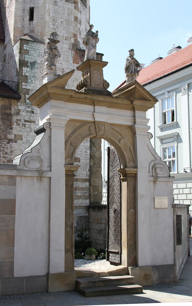 Old Church Facade On Street