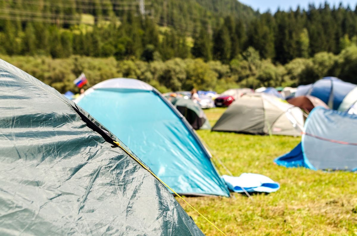 Tents at a campsite