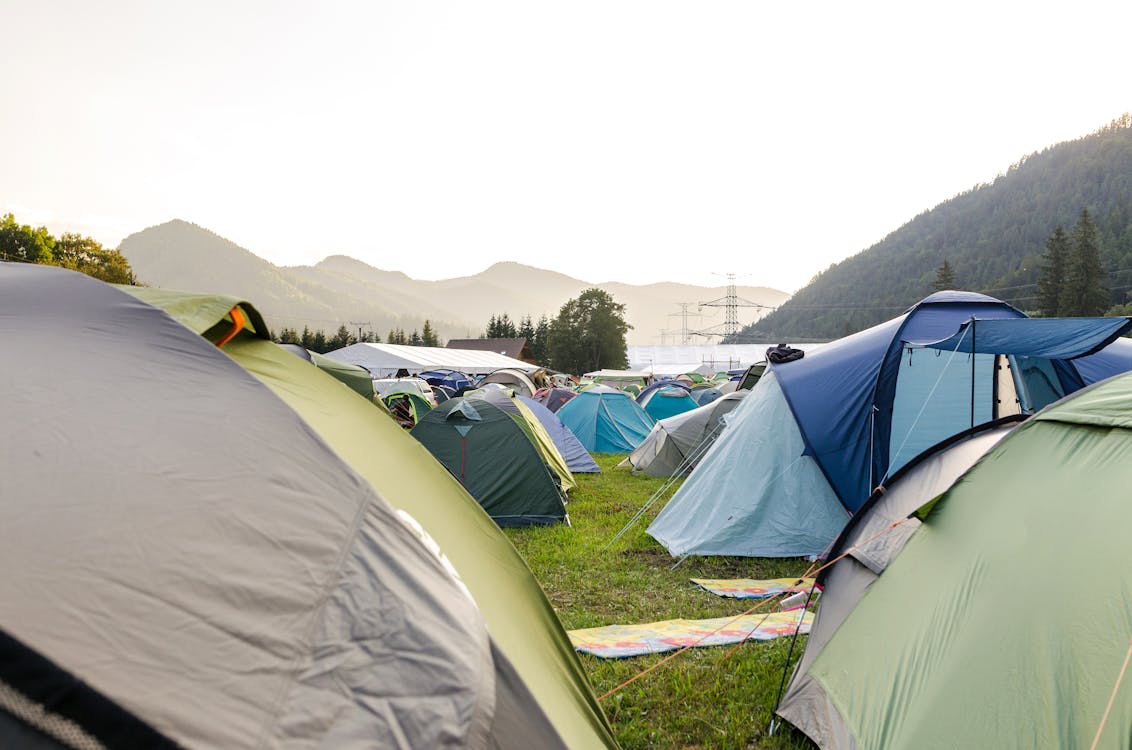 Kostenlos Zelte Auf Dem Boden Stock-Foto