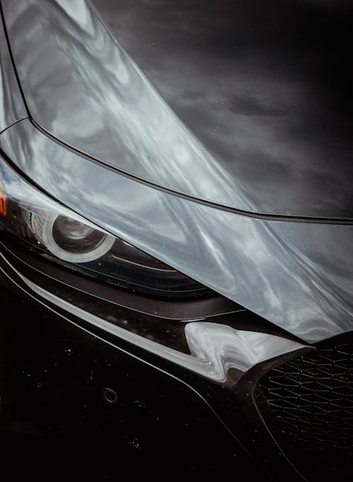 Close Up Photo of Car Headlight