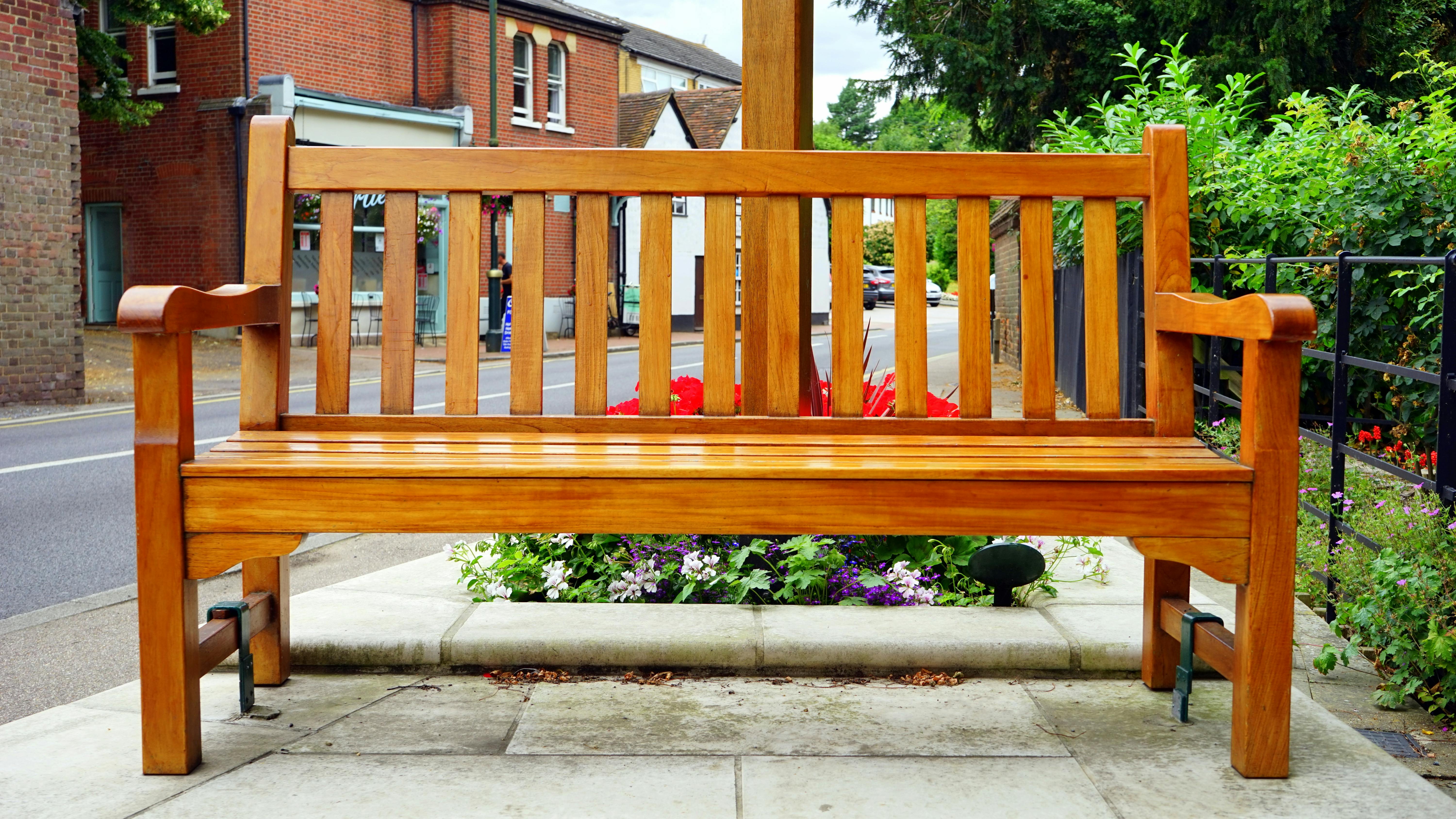 Brown Wooden Bench Free Stock Photo