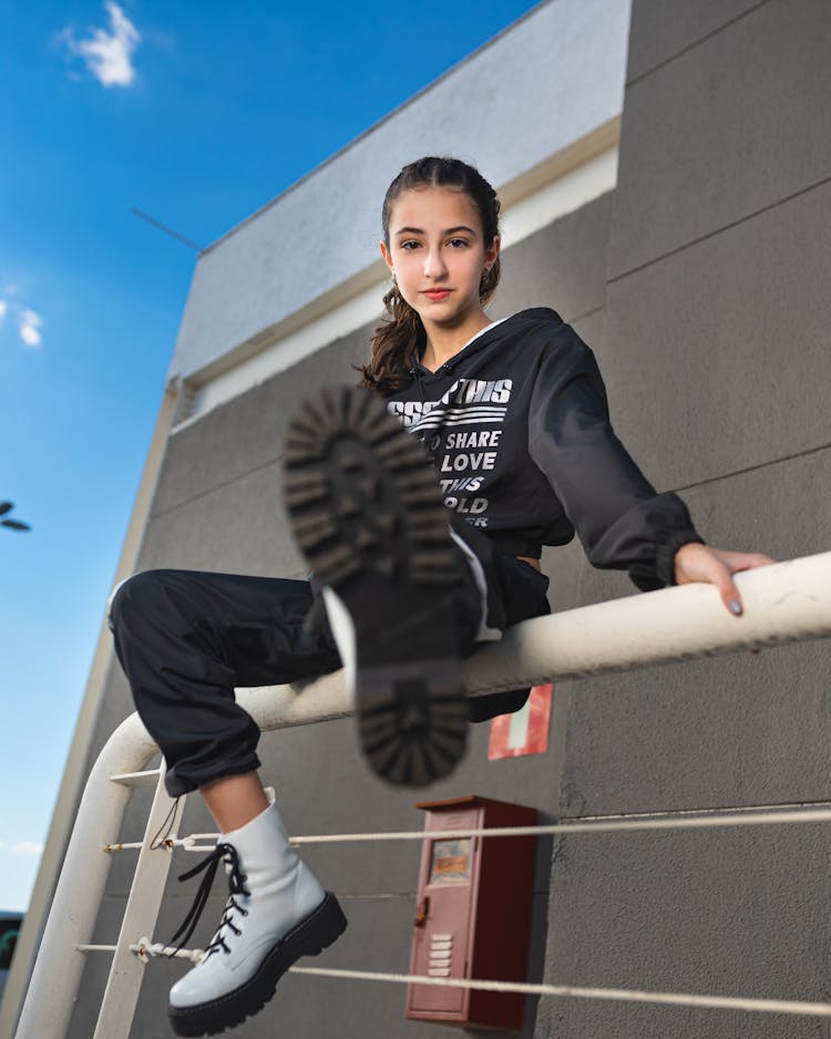 Pretty Girl Wearing White Boots