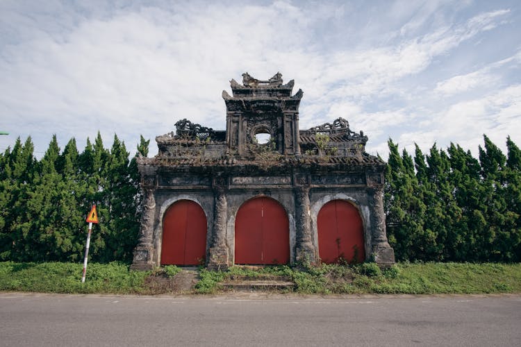 Ruins Of The Entrance Of A Doctorate School In Huong Tra, Vietnam