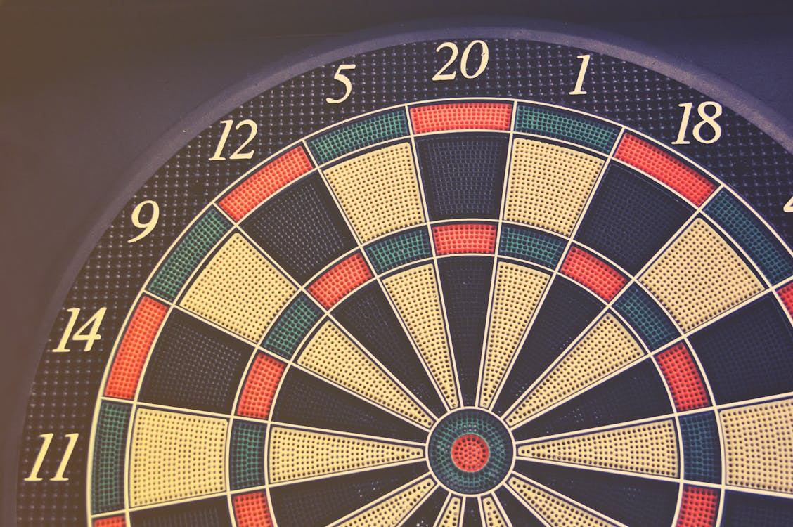 Free Red Green and Black Dartboard Stock Photo