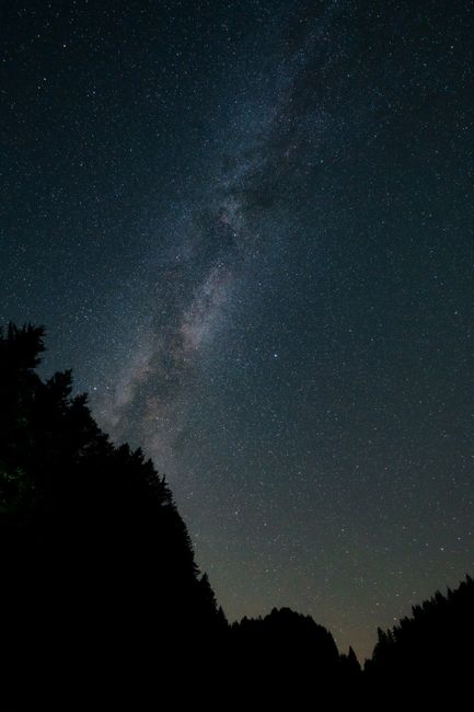 A stunning vertical capture of the Milky Way galaxy against a clear night sky.