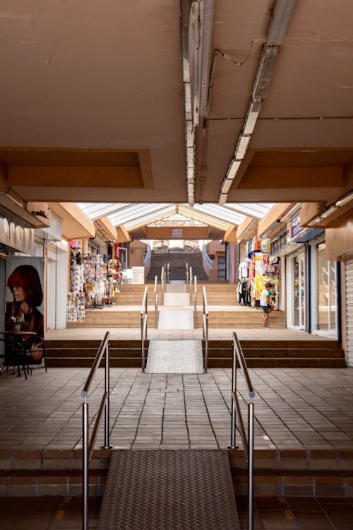 Symmetrical View of a Shopping Center 