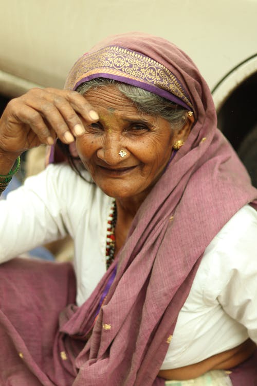 Free Portrait of an Elderly Woman Stock Photo