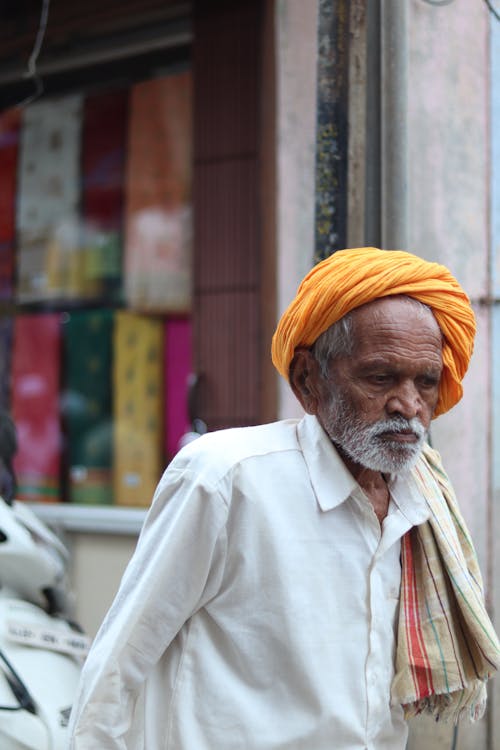 Portrait of an Elderly Man with an Orange Turban