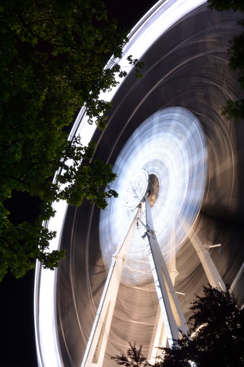 Kostenloses Stock Foto zu bäume, beleuchtet, bewegungsunschärfe