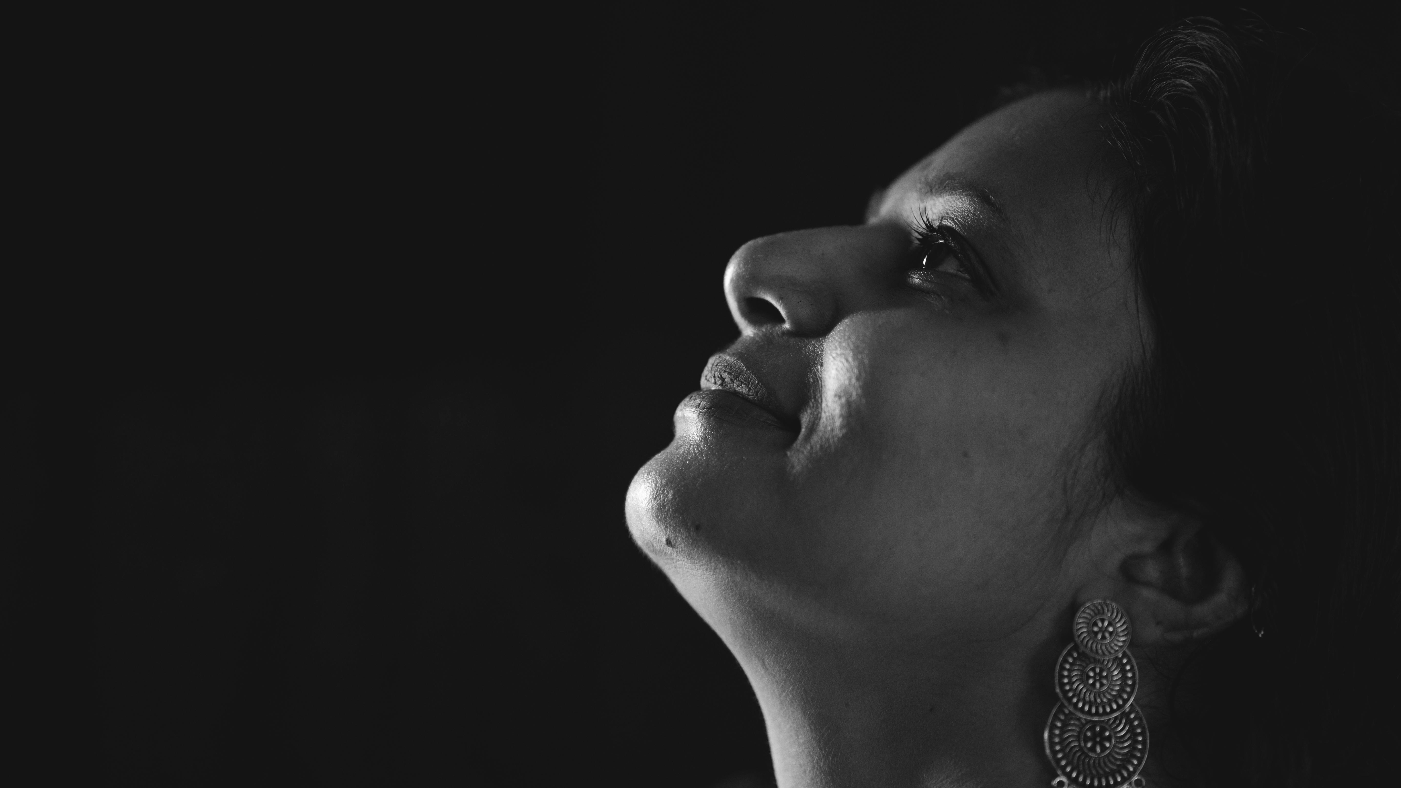 Black and White Photo of a Woman in Bodysuit · Free Stock Photo