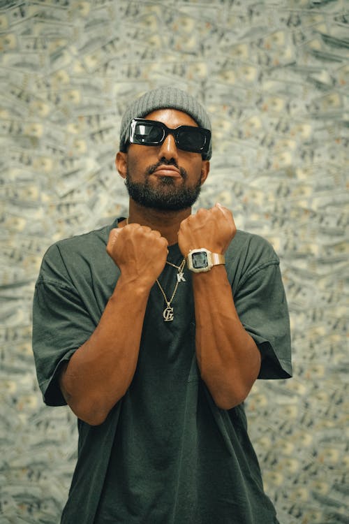 Rapper Showing Gold Necklace · Free Stock Photo