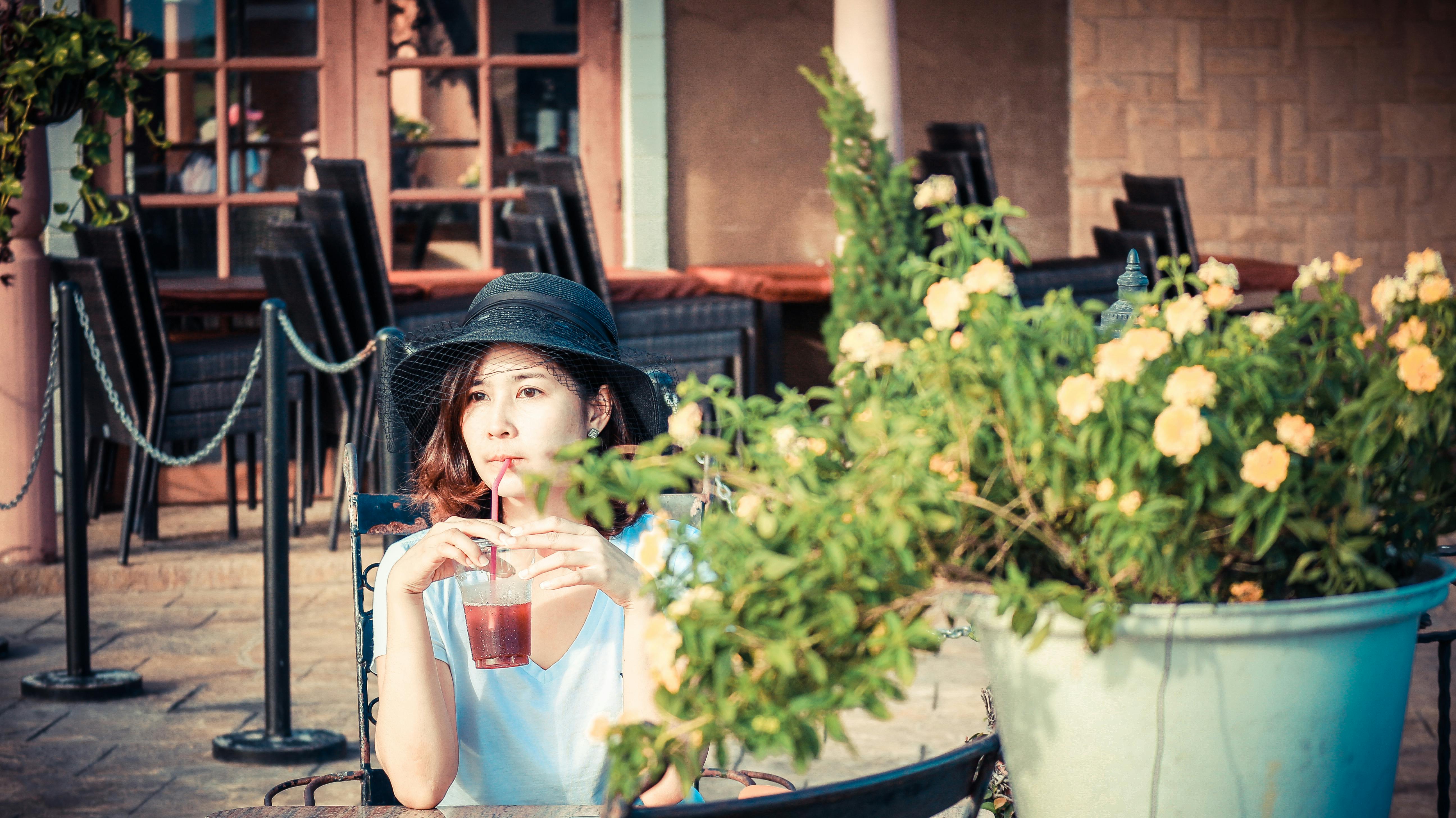 Woman Drinking Red Liquid · Free Stock Photo