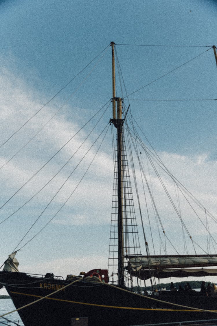 Cloud Over Ship With Mast