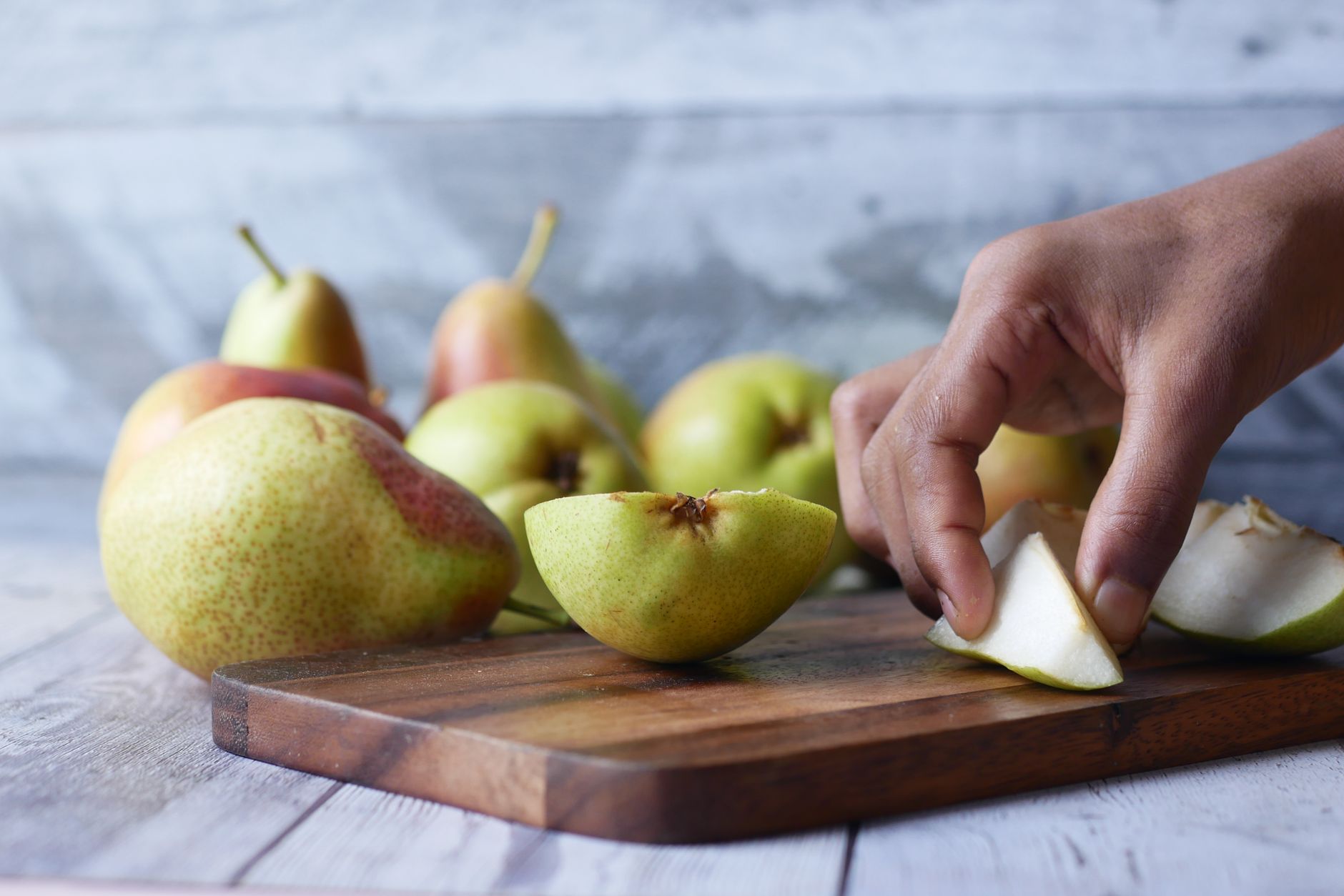 Grilled Bartlett Pears with ice cream