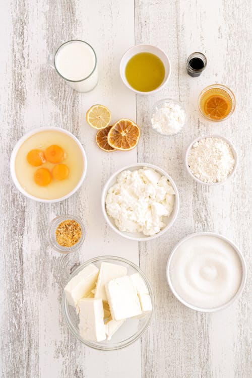 Free Baking Ingredients on a Table Stock Photo