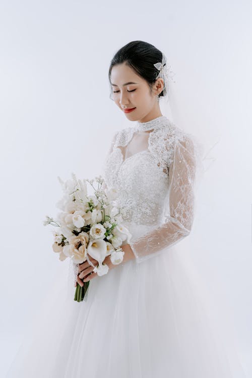 Photos gratuites de bouquet, de la mariée, femme asiatique
