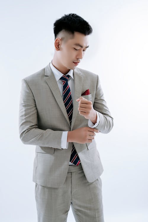 Photograph of a Groom Wearing a Suit