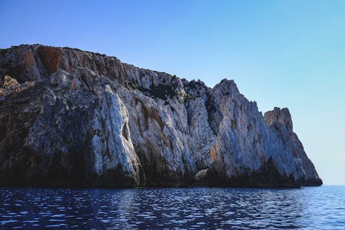 Gray Rock Formation on Sea