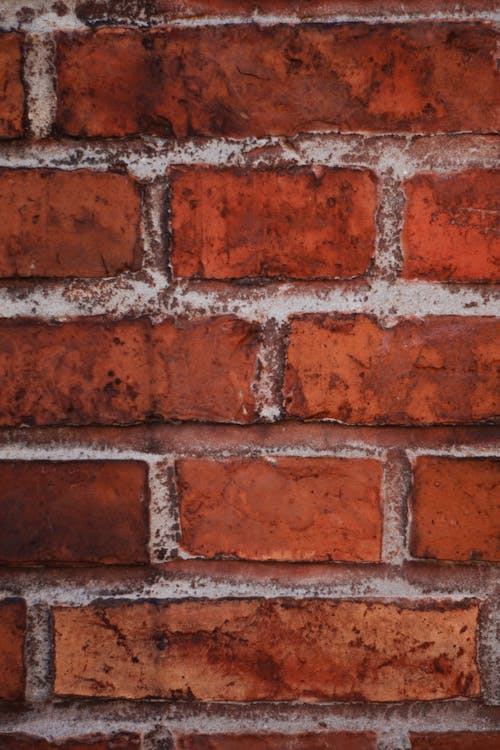 Close-up Photo of a Dirty Brick Wall