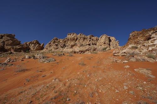 Brown Rock Formations Under Blue Sky