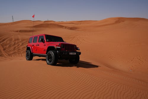 A Jeep Wrangler at a Desert