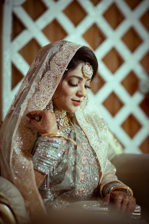 Portrait of a Bride in Traditional Wear