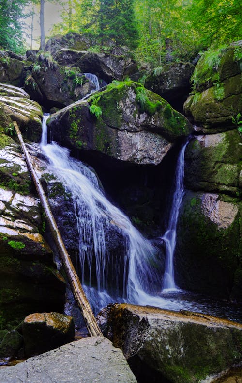 Waterfall in jizera mountain