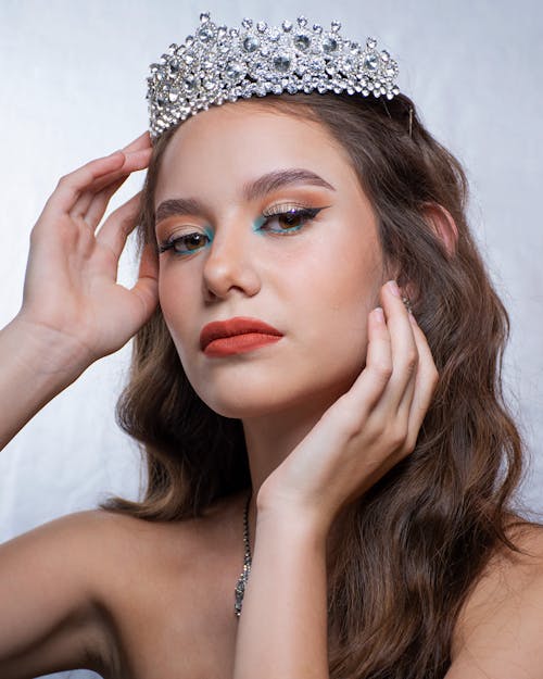 Portrait of a Woman Wearing a Crown