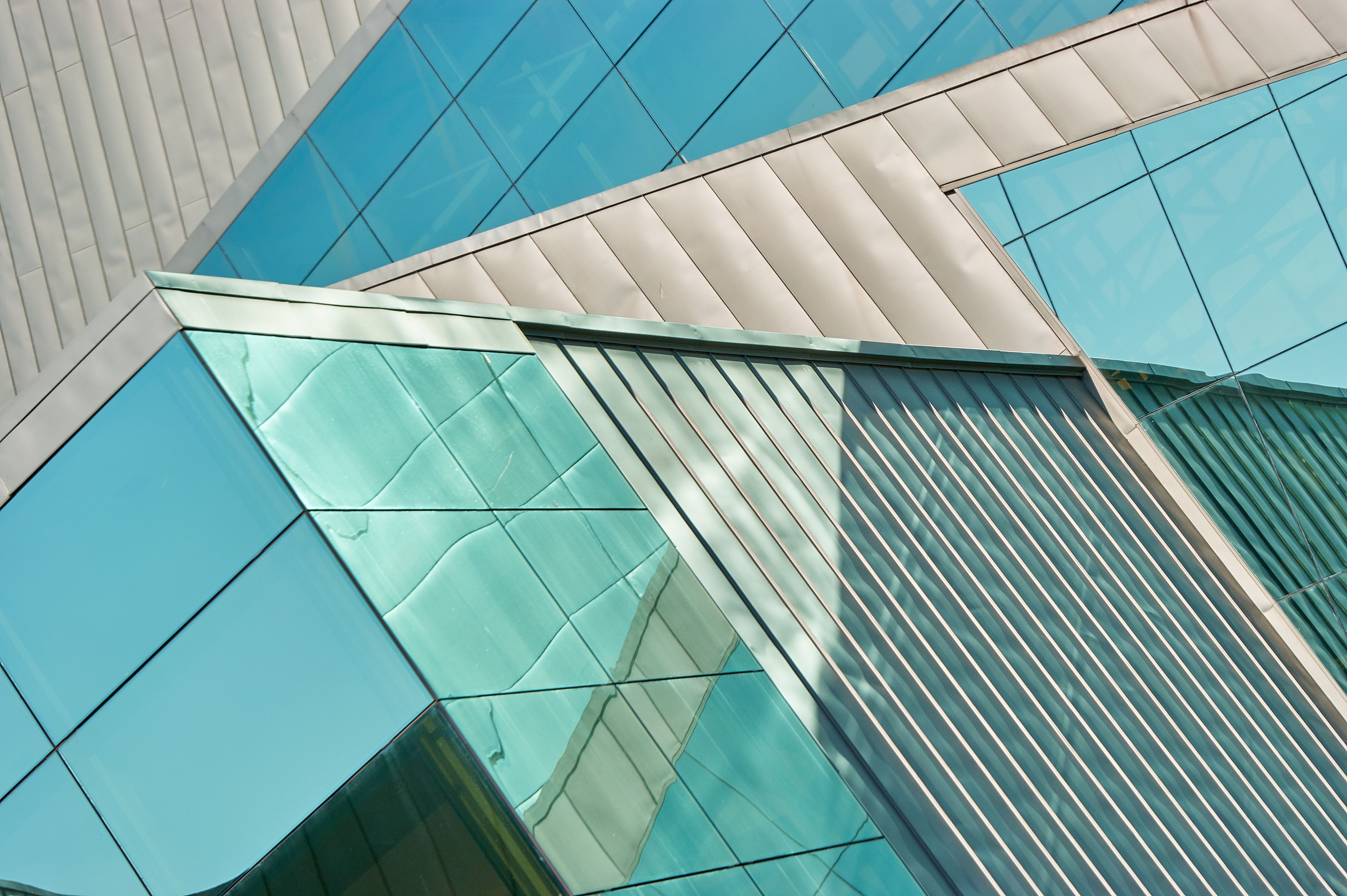 Close-up of a Modern Building Facade · Free Stock Photo