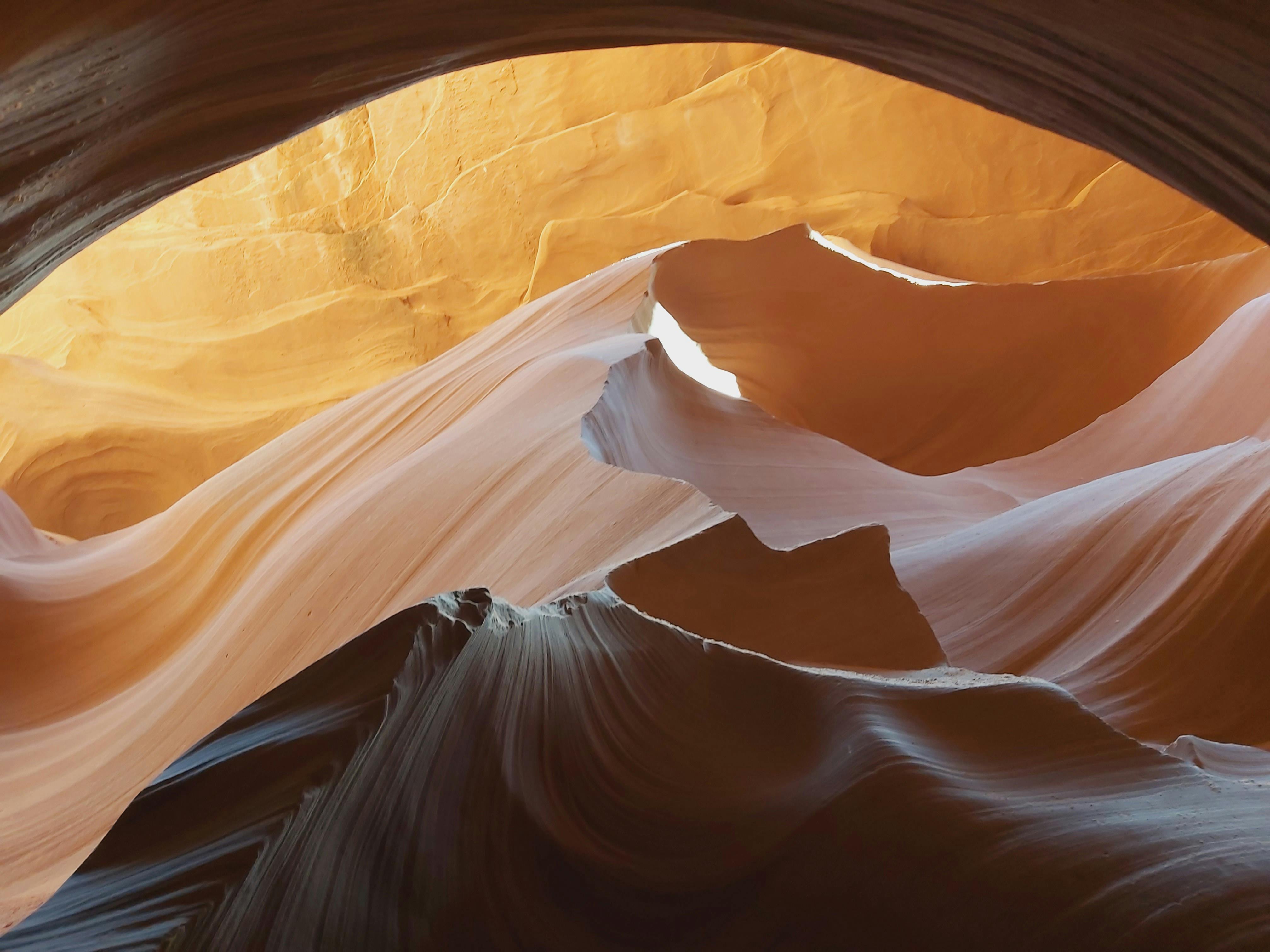 sandstones formation on antelope canyon