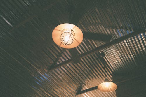 Free Lamps Hanging on Ceiling Stock Photo