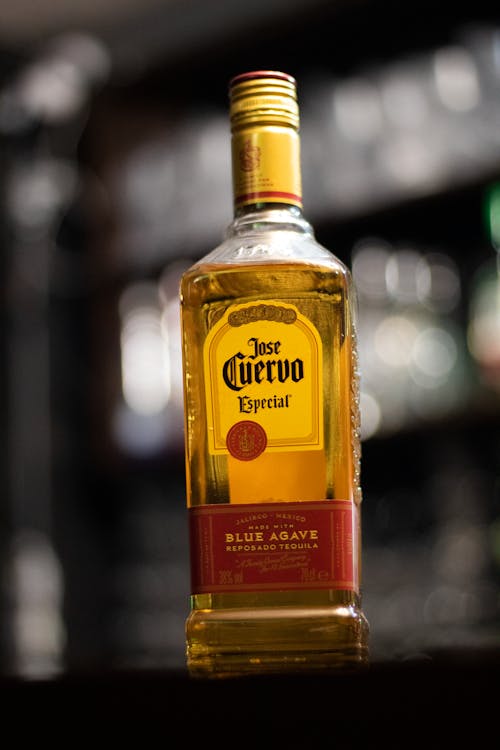 Bottle of Tequila in Close Up Photography