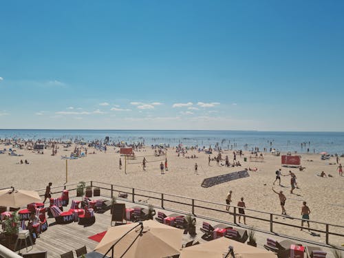 People on Sandy Beach