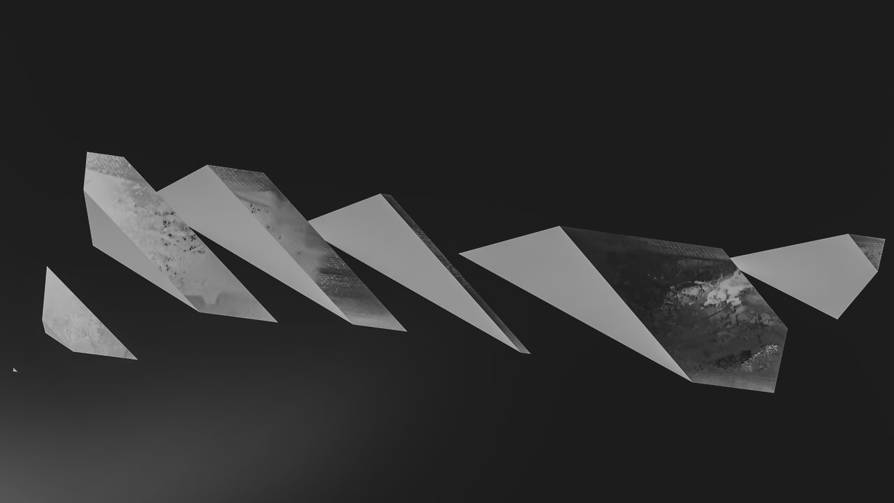 minimalist black and white image featuring abstract geometric shapes o