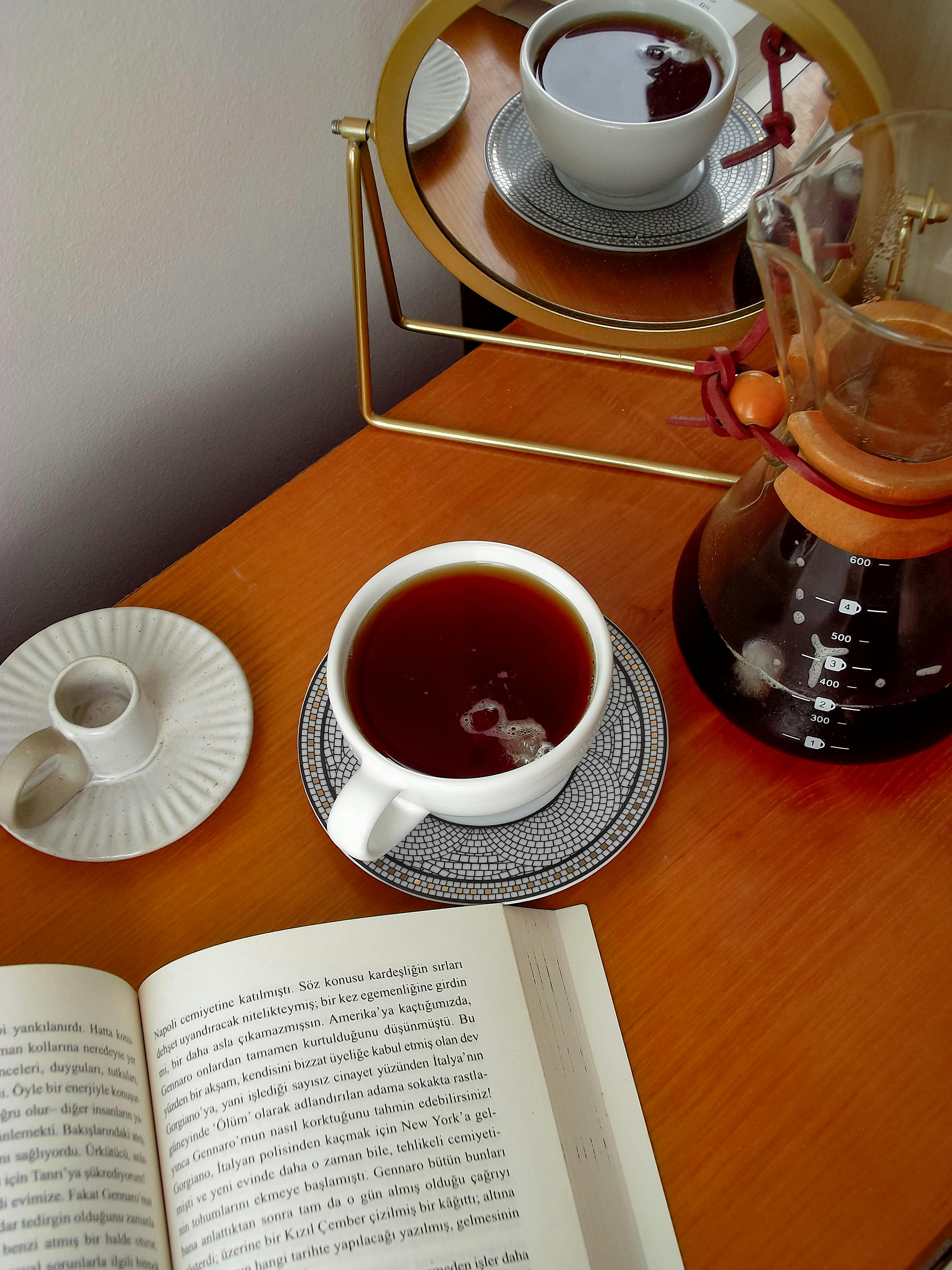 Cup of Tea near a Book · Free Stock Photo