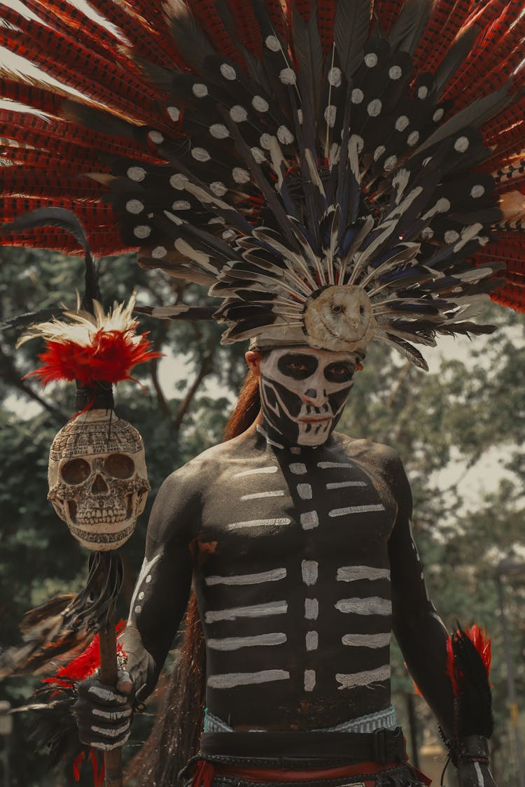 Man In Traditional Costume On Mexican Festival