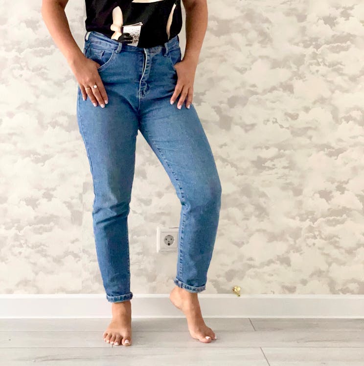 A Woman Wearing Denim Jeans · Free Stock Photo
