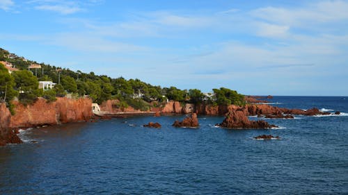 Brown Rocks Formation on Sea